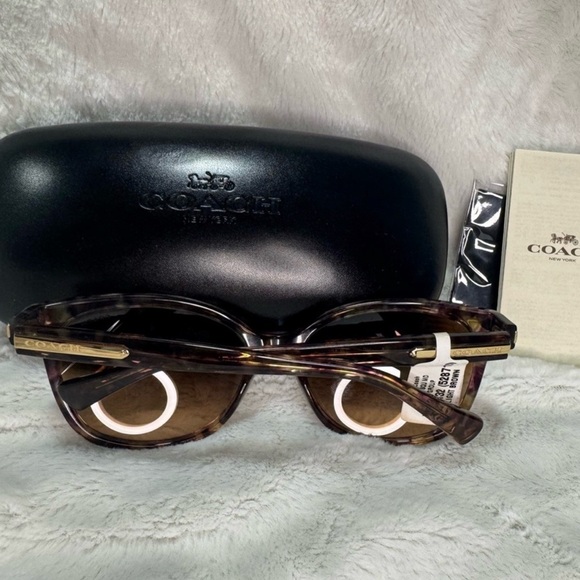 NWT Coach Brown Tortoise Sunglasses retail $249 - Picture 2 of 4
